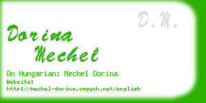 dorina mechel business card